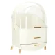 Cosmetic Organizer Storage Box with Drawers, White