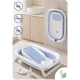 Nukido Nk-279 Foldable Baby Bathtub with Thermometer and Insert White/Blue