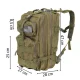 Trizand Military Backpack XL 35L, Green
