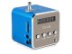 Wireless Bluetooth Speaker with FM Radio, USB, microSD, and Rechargeable Battery, Blue