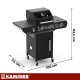 Газовый гриль Kaminer Varen Black 3.0 2+1 10кВт с чехлом и вертелом