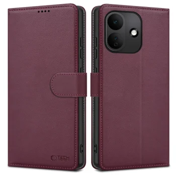 Tech-Protect Wallet Case for Xiaomi Redmi Note 17 Pro 5G, Burgundy