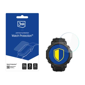 3mk Watch Protection FlexibleGlass Hybrid Screen Protector for Amazfit T-Rex 3 Pro 44mm