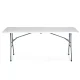 Plonos 440300 Folding Garden Furniture Set, Table and 2 Benches, 180 cm, White