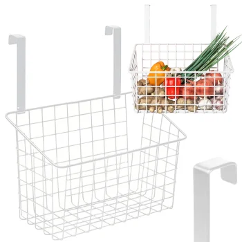 Hanging Metal Organizer Basket for Doors, 26x17x12 cm