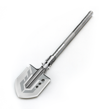 Wozinsky WSS-211 survival bushcraft shovel multifunctional knife breaker flint whistle harpoon - gray