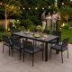 MultiGarden Garden Table, 180x90 cm, 8 Seater, Grey