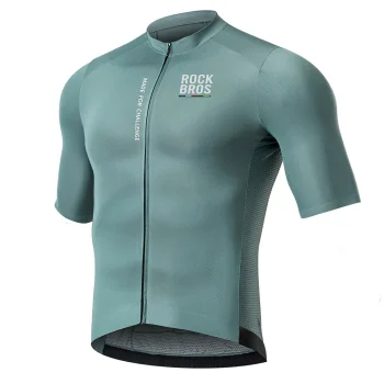 Rockbros ROAD TO SKY Men's Cycling Jersey, Short Sleeve, M - Gray-Blue
