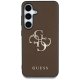 Guess Grained Big 4G Logo Case for Samsung Galaxy S25 Plus Brown