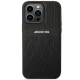 Mercedes iPhone 14 Pro Max Case Leather Curved Lines MagSafe, Black