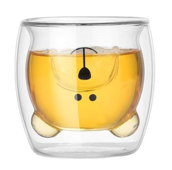 Double Wall Glass Bear Mug 250ml