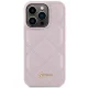 Guess iPhone 15 Pro Max Case Quilted Metal Logo, Pink