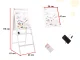 Children\'s Double-Sided Magnetic Drawing Board with Accessories (Crayons, Letters, Marker), White