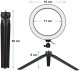 Ring Light Desktop Flash LED Live Stream Holder-Table Stand Tripod