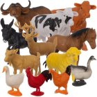 Kruzzel Farm Animal Figurines Set for Kids, 12 pcs