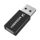 Wozinsky WAAC-01 USB-A to USB-C OTG Adapter, 10 Gbps, 3A, Black