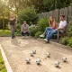 Bocce Ball Set with 8 Steel Balls, Carrying Case and Accessories for Outdoor Games