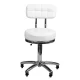 Cosmetic Stool with Backrest AM-877, White