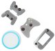 Analog Stick Thumb Grips for Controllers, White/Blue