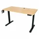 Electric Height Adjustable Desk 120x60 cm with Memory Panel, Light Wood/Black