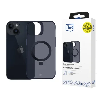 3Mk Protection Smoke Case Mag&Stand for Apple iPhone 14 Plus, Black
