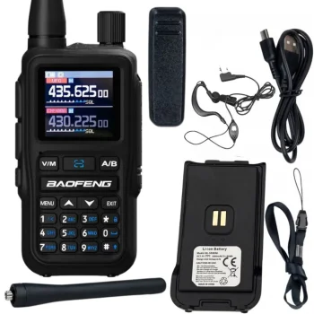 Walkie-Talkie Baofeng UV-5R MINI, 5W, up to 20 km, 1600 mAh, Bluetooth, USB-C, Black