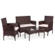 MultiGarden Garden Furniture Set for 4 People, Brown