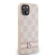 DKNY iPhone 15 Plus / 14 Plus Case Checkered Mono Pattern, Pink