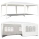 MultiGarden 3x6 m Garden Pavilion Party Tent with 6 Walls, white
