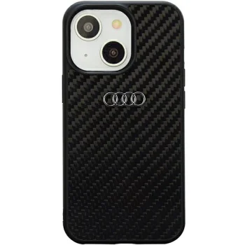 Audi Carbon Fiber dėklas, skirtas Apple iPhone 14, juodas