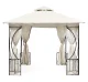 MultiGarden Garden Gazebo 3x3m with 4 Side Walls, Beige