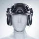 uvex pheos faceguard Face Shield with Earmuffs, 52-64 cm, Black