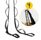 4Fizjo Gymnastics and Yoga Stretching Strap with Loops, Grey/Black