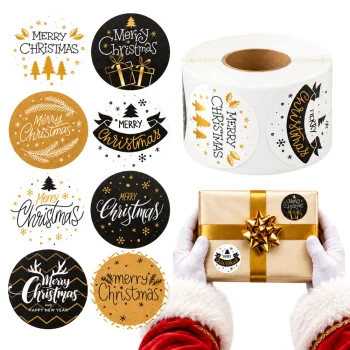 Decorative Christmas Stickers on a Roll 500 pcs 4cm