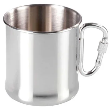 Meva UNA14002 Stainless Steel Tourist Mug with Carabiner, 270 ml