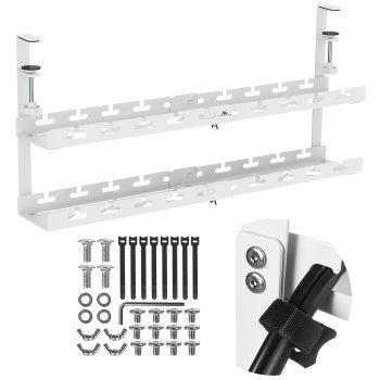 Maclean MC-102 W zemgalda kabeļu organizators, 2 līmeņi, balts