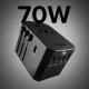 SBS Universal GaN Travel Adapter 70W, 3xUSB-C / 2xUSB-A, Black