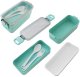 Lunchbox with Compartments and Cutlery, 750 ml, Green