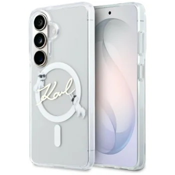 Karl Lagerfeld IML KC Script MagSafe Case for Samsung Galaxy S26 Plus - Transparent
