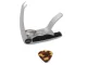 Metal Capo for Classical & Electric Guitar with Pick, Silver
