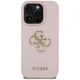 Guess Grained Big 4G Logo Small Classic Logo iPhone 16 Pro Max Case - Pink