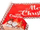 Christmas Table Runner with Snowman, 205x35 cm, Red