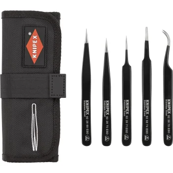 KNIPEX 92 00 01 ESD Universal ESD Tweezers Set, 5 Pcs