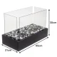 Kaminer 00026318 Freestanding Bioethanol Fireplace with Glass Walls 45cm Black