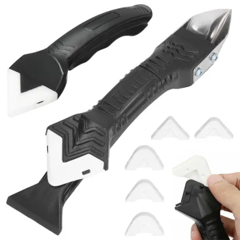 Silicone and Grout Removal Scraper Spatula, Black