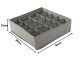 Underwear and Socks Drawer Organizer, 20 Compartments, Grey