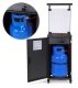 Gas Patio Heater 44,000 BTU (13 kW) with Glass Tube, Volcanic Rocks and Cover