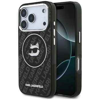 Karl Lagerfeld IML Choupette Head Logo MagSafe Phone Case Cover iPhone 17 Pro Max - Black