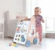 ECOTOYS Wooden Baby Push Walker with Educational Elements