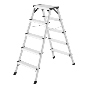 Hailo D60 StandardLine Double-Sided Stepladder 2x5 Steps